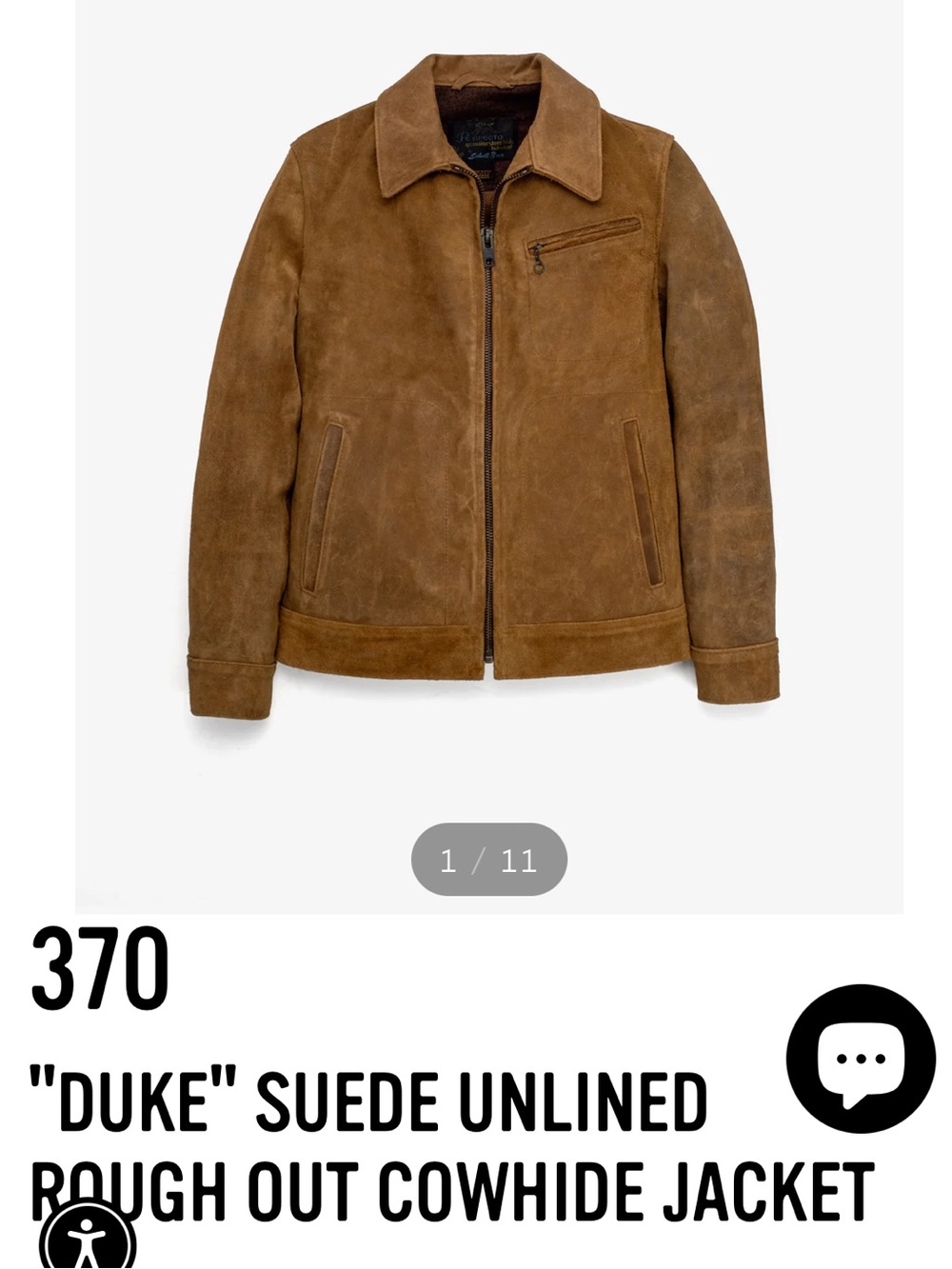 Schott NYC Perfecto 370 “Duke” Premium Rough Out Suede Classic Leather Jacket - Picture 15 of 17